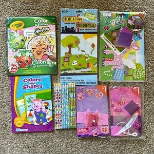 Crafts Crayola Shopkins Color & Sticker Book, Color & Shapes Book, Mosaic New